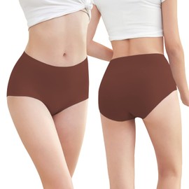 FallSweet No Show High Waist Briefs Underwear for Women Seamless Panties Multi Pack (Multi6 (5-Pack), Large)