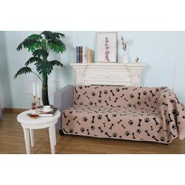 nanbowang Waterproof Blankets for Large Dogs Dog Bed Covers, Water Absorb Training Pads (6882 Beige)