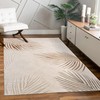 Paco Home Designer Rug with Textured Palm Leaf Pattern in
