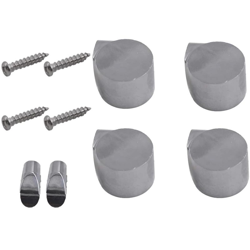 VHEUHZ Toilet Seat Hinge Set Chrome Toilet Seat with Soft