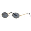kimorn Sunglasses Small Round Metal Frame Oval Candy Colors Unisex