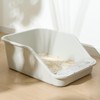 SpaceTime Large Cat Litter Box with High Sides,Cat Boxes for