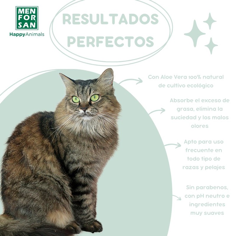 MENFORSAN Aloe Vera Foam Shampoo for Cats 200 ml