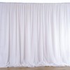 AK Trading 115" x 120" White Chiffon Drapes Panels for