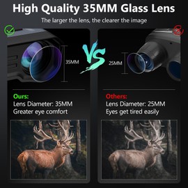 DOOCK Night Vision Goggles, Full-Color 4K Night Vision Binoculars with 5200mAh Rechargeable, 8X Digital Zoom, 4K UHD Video & 52MP Image, Infrared NVG Goggles for Camping Hunting & Security (Black)