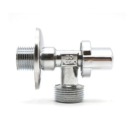 DOJA Barcelona Device valve type M, 1/2 inch x 3/4 inch M, chrome-plated brass angle valve, universal shut-off valve: valve washing machines, cistern, washbasin, water connection, dishwasher, drain