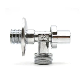 DOJA Barcelona Device valve type M, 1/2 inch x 3/4 inch M, chrome-plated brass angle valve, universal shut-off valve: valve washing machines, cistern, washbasin, water connection, dishwasher, drain