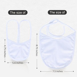 EHUSPU EHUSPU Tracheostomy Neck Stoma Cover,Breathable Laryngectomy Cover for Tracheotomy Care,Tracheal Care Supplies-Adjustable Neck Trachea Protector (White-3PCS, Large)