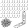 YFLeomry Pack of 50 Angle Connectors Stainless Steel 40 x