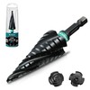 LIBRATON Four Spiral Flute Step Drill Bit, M35 Cobalt Unibit