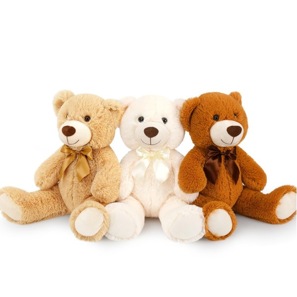 MorisMos Teddy Bear Stuffed Animals, 18inch Bulk Teddy Bears Plush for Kids, Medium Size Bears for Baby Shower, Christmas