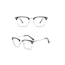 Fullwosing Myopia Glasses with Minus Dioptres -1.00 to -6.00 Myopia Prescription Shortsighted Men Women, silver