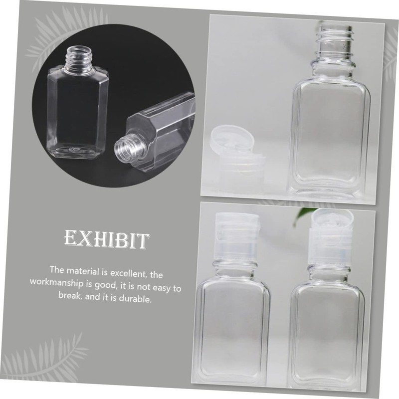 Beavorty 35 Pcs PET Octagonal Hand Bottles Refillable Travel Containers