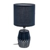 Ceramic Table Lamp with Shade Meridian Navy Blue