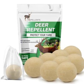 CONKAT Deer Repellent, Deer and Rabbit Repellent Outdoor, Natural Deers Repellant Outdoor, Keep Deer and Rabbit Out of Garden & Yard, Deers and Rabbits Deterrent, Powerful Deer Repellant for Plants-8P
