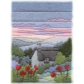 Bothy Threads DW14MLS14 24 x 17 cm Long Stitch Kit Seasons - Summer Evening Counted Pattern
