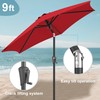 FLAME&SHADE 9ft Patio Umbrella Outdoor - Table Umbrella with Push