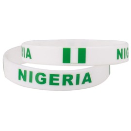 Evankin Country Flag Unisex Silicone Bracelet Rubber Sports Fashion Wristband(Nigeria,one size)