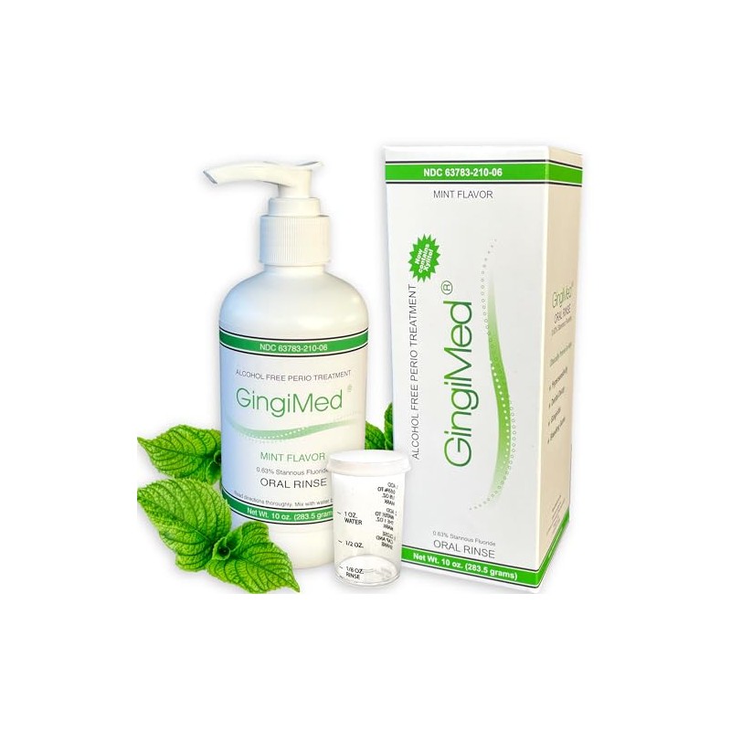 Mint Flavored .63% stannous Fluoride Dental Rinse, 10 Ounce Bottle.