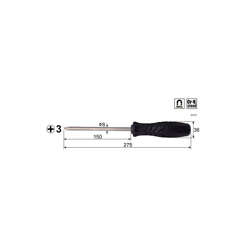 Vessel Eco Value Screwdriver +3x150 500