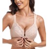 HACI Women's Front Closure Bra Underwire Unpadded Plus Size Full