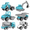 6pcs 1:64 Engineering Car Model Alloy Simulation Vehicle Car Model