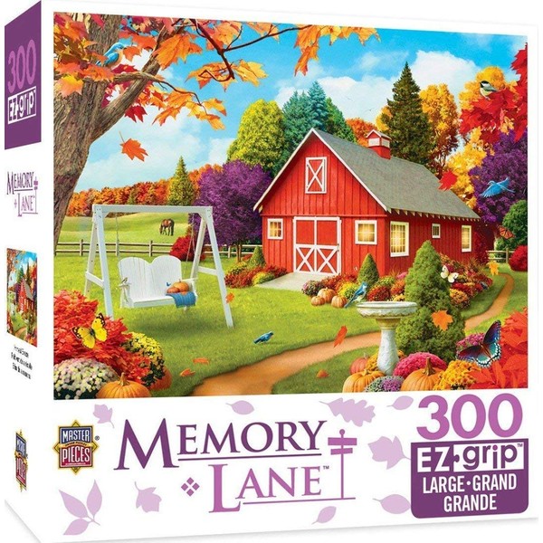 MasterPieces Memory Lane Harvest Breeze Country Barn Large EZ Grip Jigsaw Puzzle by Alan Giana, 300-Piece