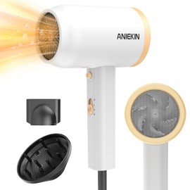 ANIEKIN Hair Dryer, 1875 Watts Fast Drying Blow Dryer with Diffuser and Concentrator, Compact Lightweight Hair Dryer for Women and Men