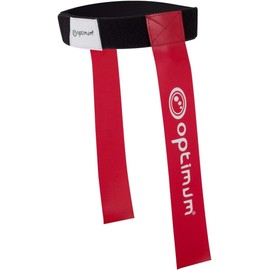 Optimum TBFB Touch Rugby Tackle Tag Belt Flags | Adjustable, Training Aid For Beginner| Pack Of One - Red