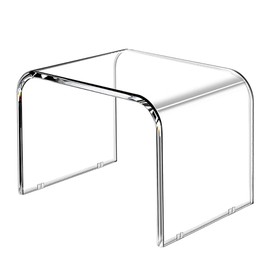 Tmoicer Kids' Step Stool 9'' Acrylic Transparent Step Stool Strong Load 250 Lbs One Step Stool for Bedroom Kitchen Bathroom (Non Slip Stool, 1 pcs)