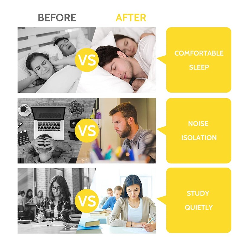 LYSIAN Foam Earplugs - 60 Pairs, 38dB Ear Plugs for