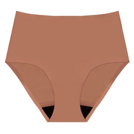 AIRCUTE Absorbent Urinary Incontinence Underwear for Women Seamless Sanding High Waist Panty for Bladder Leaks Protection 60ML(Warm Sand, Large)