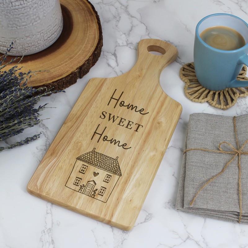 eBuyGB Home Sweet Home Chopping Paddle Board, House Warming Gift,