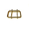 brass plated double prong roller buckle 2.5" inches