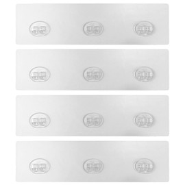 Baluue Ganchos Adhesivos Para Estante De Ducha 4 Piezas Transparentes Sin Taladro Soporte Fuerte Y Desmontable Para Organizador De Baño Y Cocina