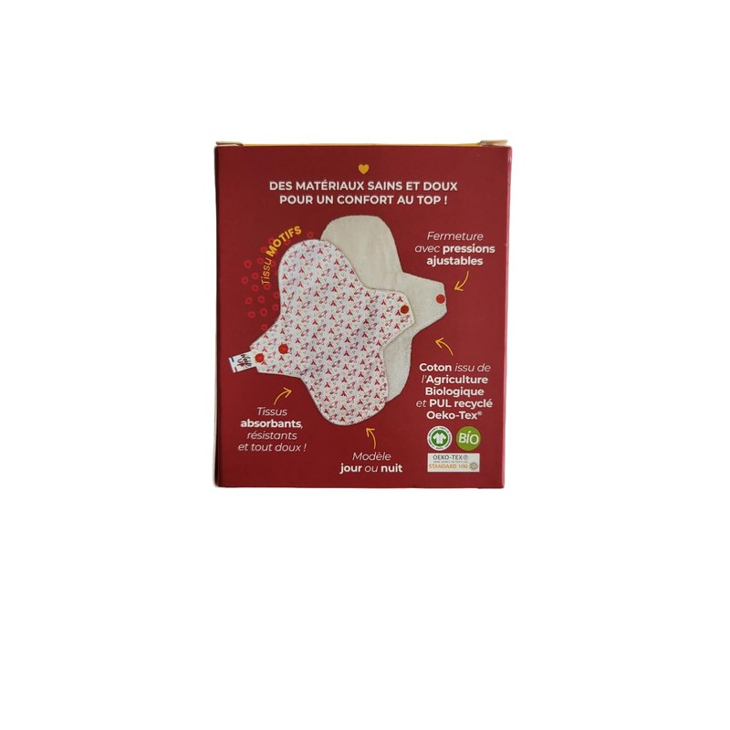 La Week'Up® Washable Sanitary Napkin Black 100% French Night