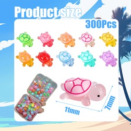 XcnPer Mini Turtles, 301 Pcs Glow in The Dark Mini Resin Animals with Storage Box, Tiny Turtle Toys for DIY Crafts, Miniature Landscape, Night Light Decor, 11 * 7mm