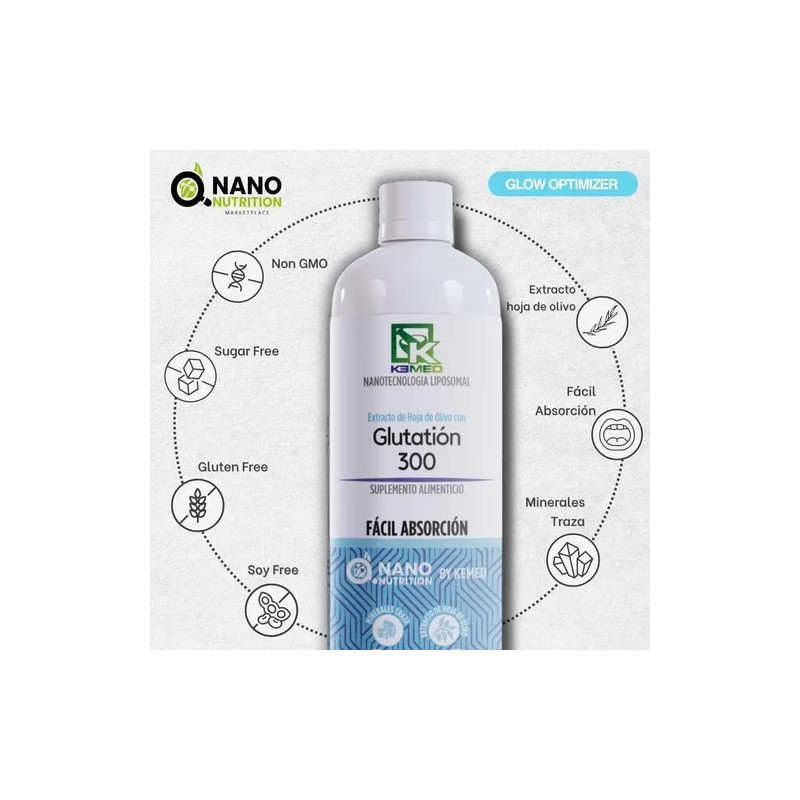 Glutatión Liposomal Kemed Sabor Vainilla 480ml Líquido Sin Gluten