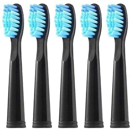 Replacement Heads 5 Pack Compatible with Fairywill FW-507/508/551/917/959, for FW-D1/FW-D3/FW-D7/FW-D8, for Fairywill brush Refills - Black - Color: white