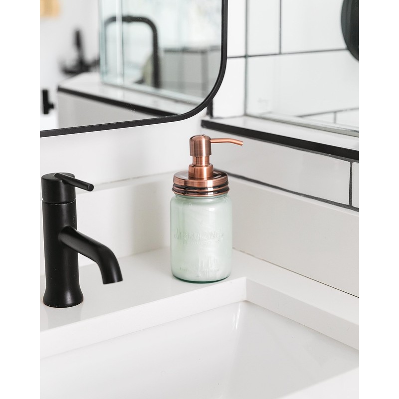 Jarmazing Products Mason Jar Soap Dispenser - Copper - with