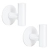 Vuzvuv Adhesive Hooks White SUS304 Stainless Steel - Self Adhesive