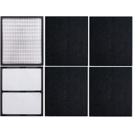 2 Pack Replacement Filters - D for Idylis - IAF-H-100D - Air Purifier AC-2118, AC-2123, IAP-10-280, 1AP10280, Includes 2 x Idylis Hepa and 4 x Carbon Pre-Filters