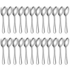 Evanda Tea Spoon, 24 x 14 cm, Stainless Steel Coffee Spoon, Espresso Spoon, Dessert Spoon, Small Spoon, Cutlery for Tea, Coffee, Dessert, Dishwasher Safe