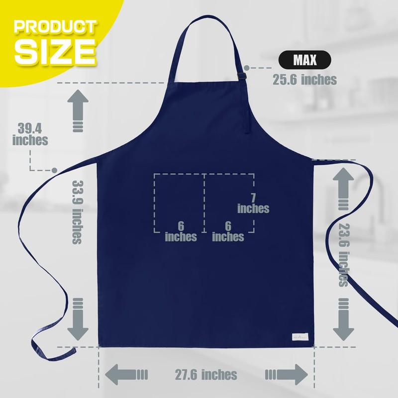 ROTANET Extra Large Apron for Men Adjustable Bib Aprons with