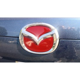 AFX-TRIMS 3D RED CARBON COATED DOMED LOGO INSERTS FOR MAZDA CX-30 / CX-90 US MADE