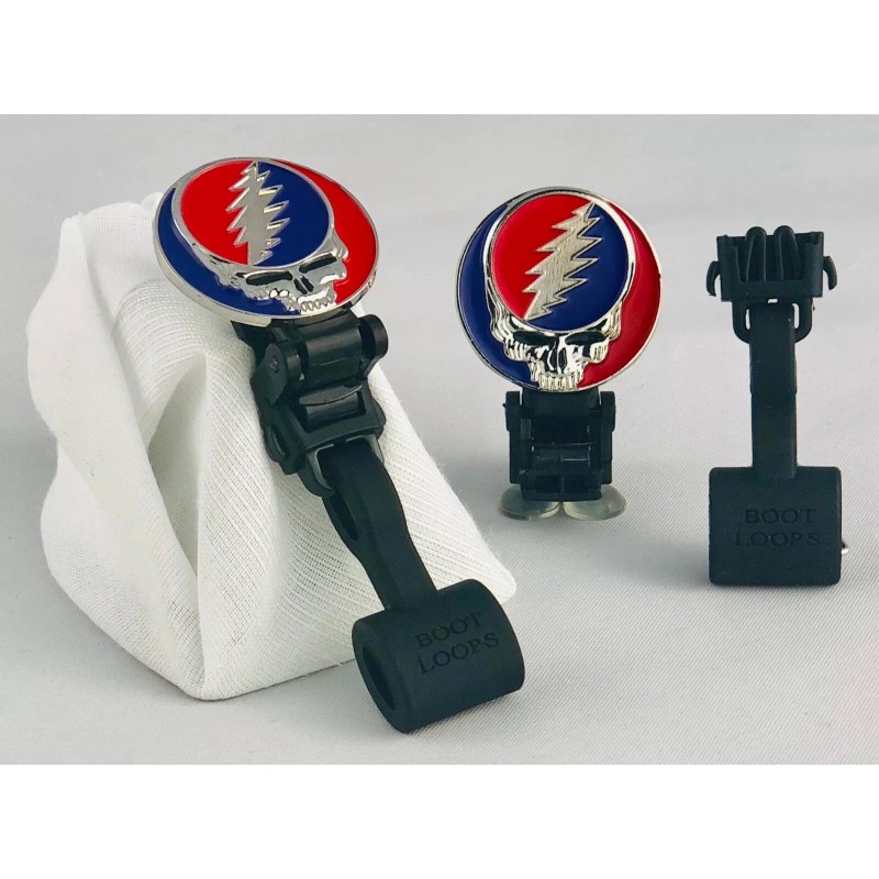 Biker Boot Straps Dead Skull Boot-Loops