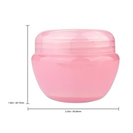 Beauticom 12 Pieces 50G/50ML Pink Frosted Container Jars with Inner Liner for Pills, Medication, Ointments and Other Beauty and Health Aids - BPA Free