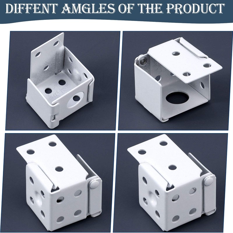 Hotop 6 Pieces 1 Inch Blind Brackets White Profile Box