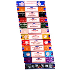 Satya Original Oriental Series Premium Incense (12 Assorted Scents) (Romance and Joy of Life), INNC-VP12
