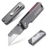 WORKPRO Premium Titanium Utility Knife CNC Unibody w/10 Extra Blades